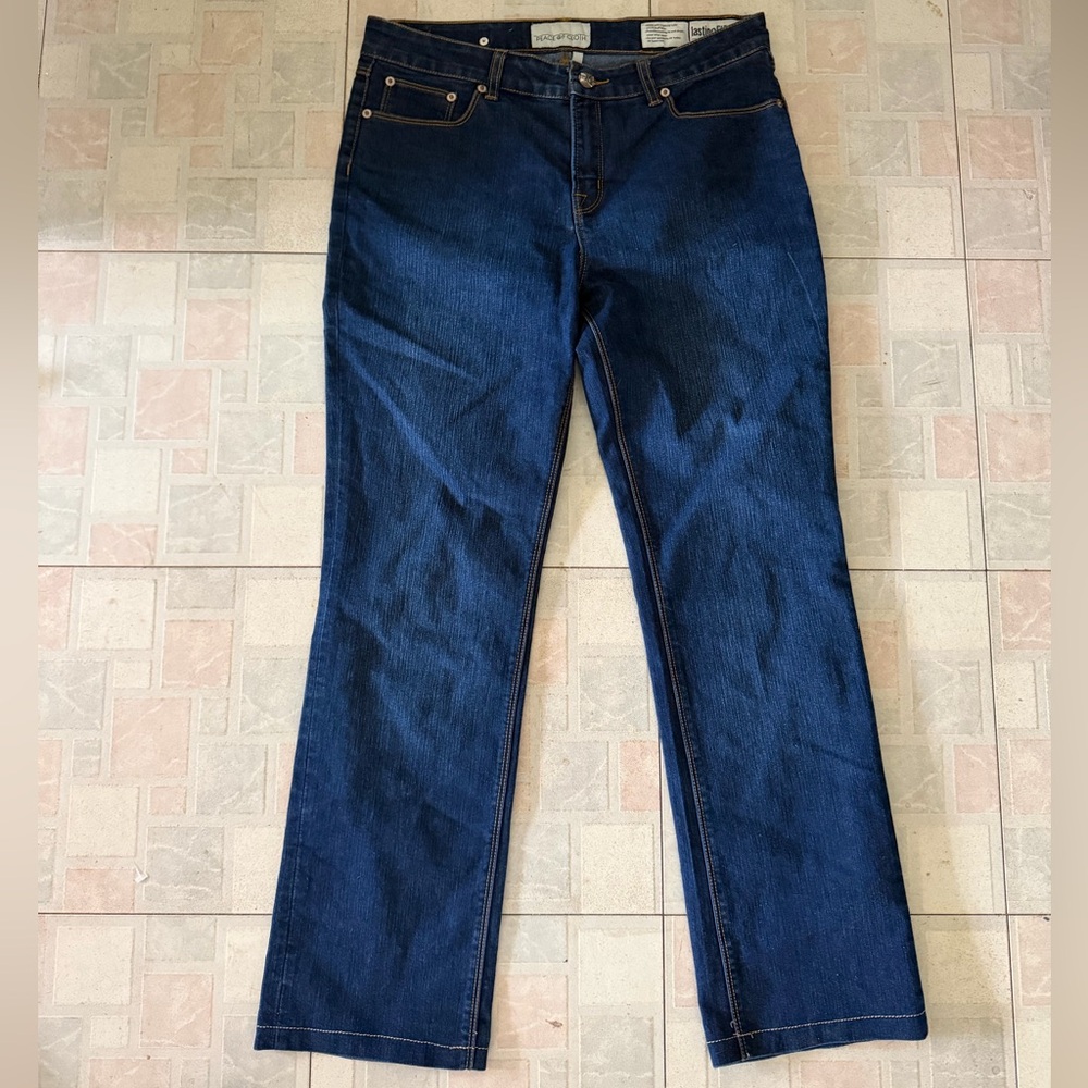 Peace of Cloth Dark Blue Boot Cut Jeans - Womens Size 8